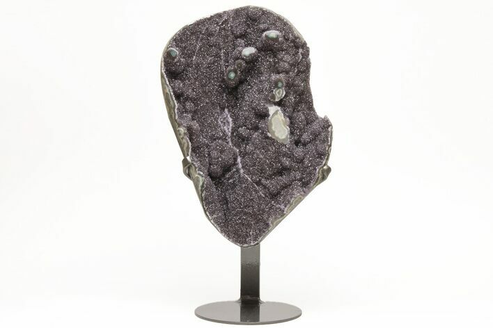 Sparkling Amethyst Geode on Metal Stand #209014